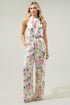 Wildheart Floral Merci Tie Back Wide Leg Jumpsuit